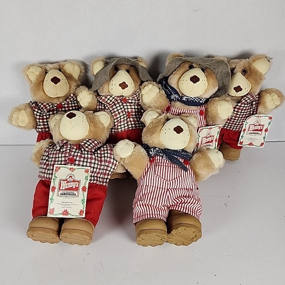 Dudley Furskins Plush Stuffed Bundle Toy Teddy Bear Sm 7" Wendy's Vintage 1986